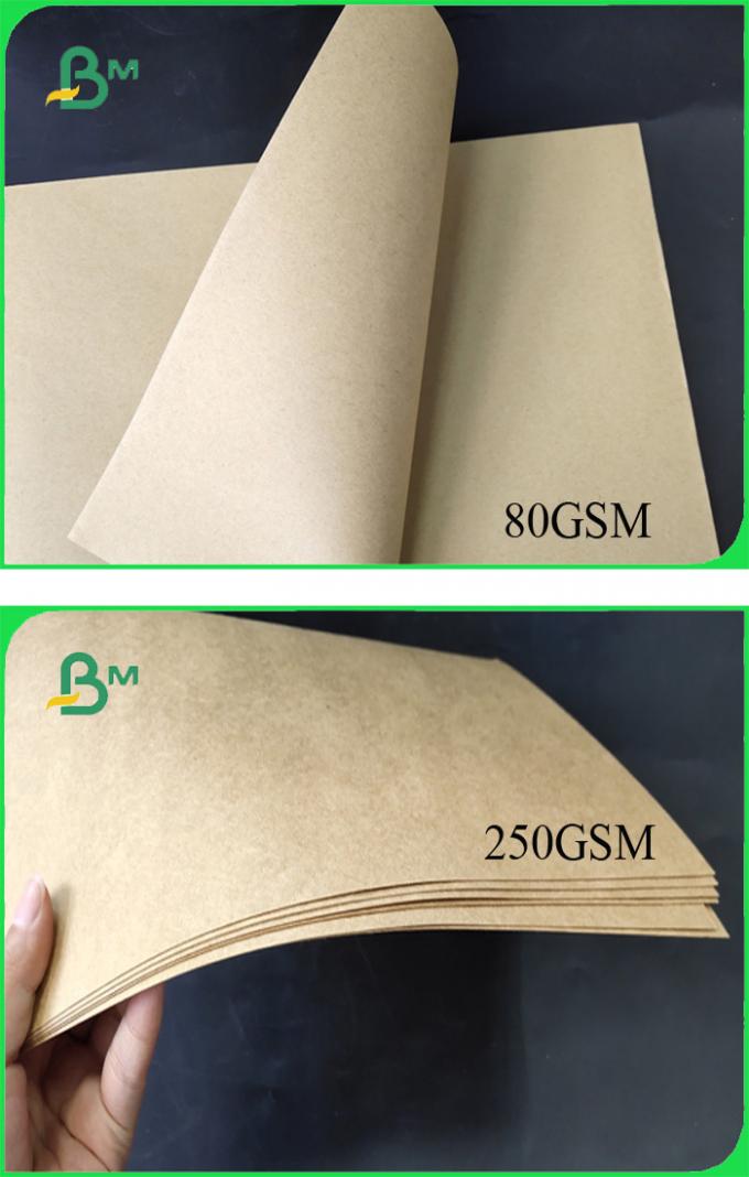 Papel de embalagem Natural Rolls da cor do FSC 80g 250gsm 350gsm Brown Eco - amigável