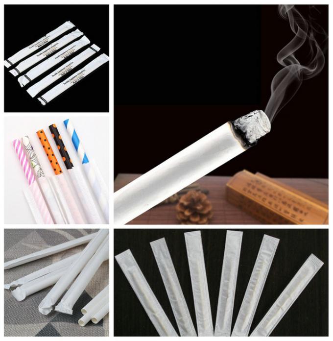 rolo do papel de cigarro 28gsm para as palhas de papel FDA 100% 27MM biodegradáveis 32MM