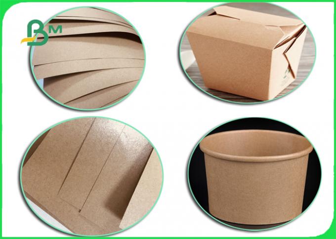 Folha rígida reciclada do papel de embalagem 350gsm de Brown do cofre forte do alimento do papel do PE