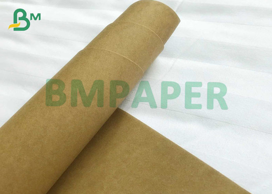 Rolo de tecido de papel Kraft lavável 0,55 mm 0,6 mm marrom claro 150 cm de largura