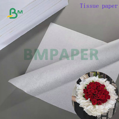 15 gramas - 19 gramas Rolo de papel de tecido imprimível translúcido sem revestimento para embrulho de frutas 1000 mm 1100 mm