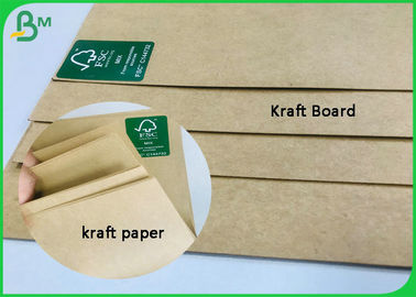 Folhas 40gsm à placa sem revestimento de papel de Brown Kraft do ofício do Virgin 400gsm para a caixa ou os sacos