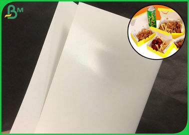 Papel branco da lancheira de cor da certificação 300G de FDA para a caixa de papel