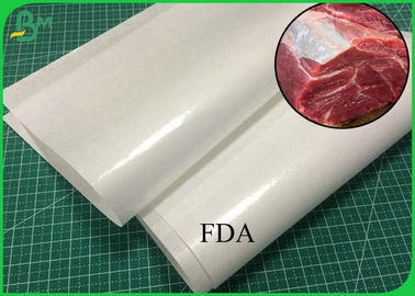 rolo branco revestido PE do papel de embalagem de 40GSM A envolver a carne ou a porca