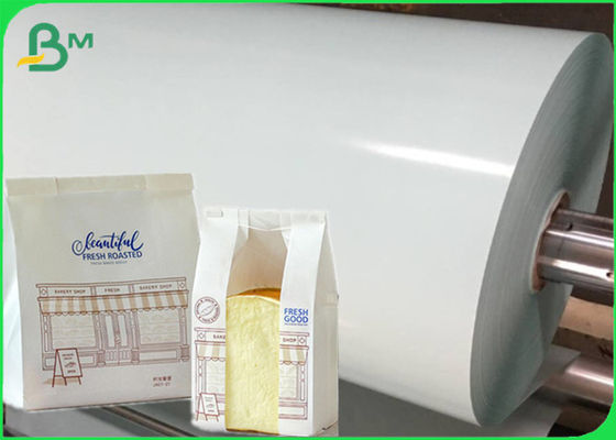 O PE à prova de graxa de 40gsm 50gsm revestiu o rolo do papel de embalagem para o saco do empacotamento de pão