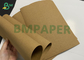 Rolo de tecido de papel Kraft lavável 0,55 mm 0,6 mm marrom claro 150 cm de largura