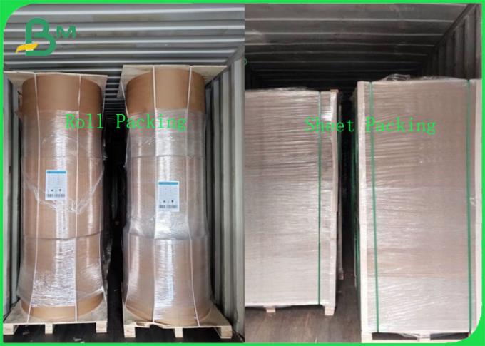 Rolo do papel de embalagem de produto comestível 70g do FSC 120g Brown para o carniceiro Wrapping