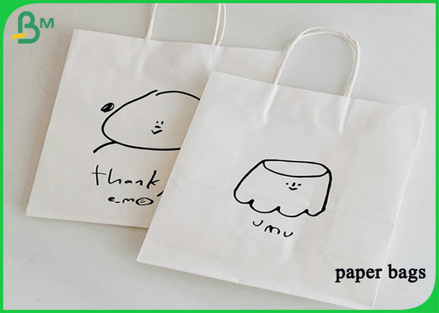 Papel de embalagem branco Eco-amigável de 70gsm 80gsm 90gsm para a fatura dos sacos de papel