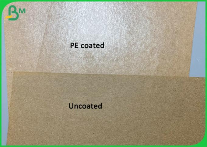 O PE revestiu o papel de embalagem de 300g Brown para fazer a caixa impermeável descartável do alimento