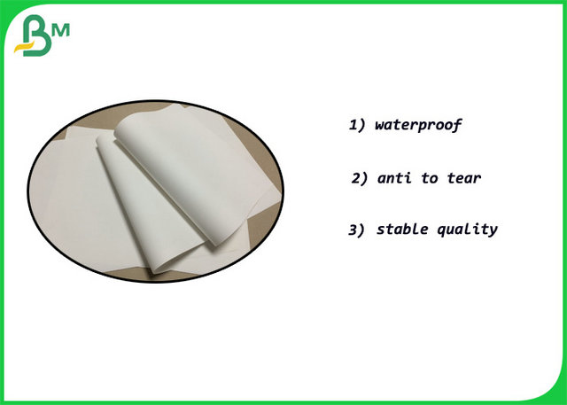 Rolo de papel 100um 120um 140um da pedra impermeável de A0 A1 100% para etiquetas da roupa