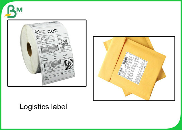 rolo de papel térmico branco do rolo 65GSM 70GSM 80GSM de 35Inch 47Inch para a etiqueta da logística