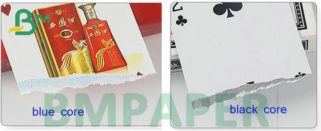 Papel alto do carretel 280gsm 300gsm Bluecore C2S da largura da brancura 71cm 72cm para cartões de jogo
