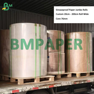 35gsm 40gsm produto comestível branqueado branco verdadeiro papel à prova de graxa rolos enormes 365mm 295mm, KIT 3–5 resistência a óleo
