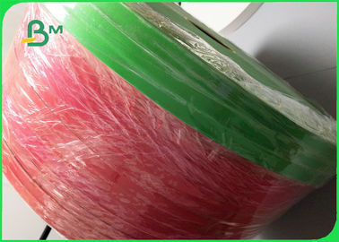 papel de embalagem Vermelho 60gsm/verde contínuo de produto comestível para o milk shake 15MM biodegradável