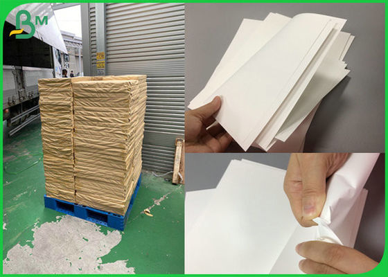 cor branca de papel sintética impermeável de 100um 130um para fazer a etiqueta
