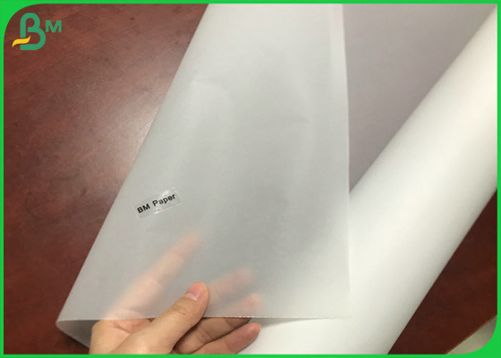 rolo de papel translúcido branco 1100mm * 50m do seguimento 90gsm para o artista Drawing