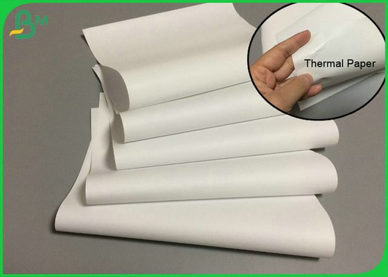 rolo de papel térmico branco do rolo 65GSM 70GSM 80GSM de 35Inch 47Inch para a etiqueta da logística