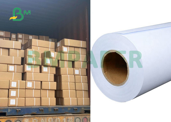 papel bond de 92br 20lb para a impressora a jato de tinta larga do formato 24" x 150ft 2" núcleo