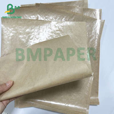 35 + 10 GSM Frigorífico à prova de gordura Castanho Sacos de alimentos PE revestido de papel artesanal