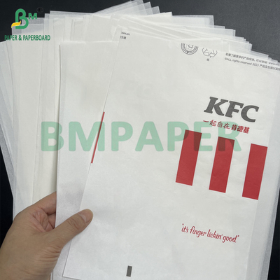 38 grs 40 grs Papel de embrulho de sanduíche branco liso e à prova de gordura Kit 3 Kit 5