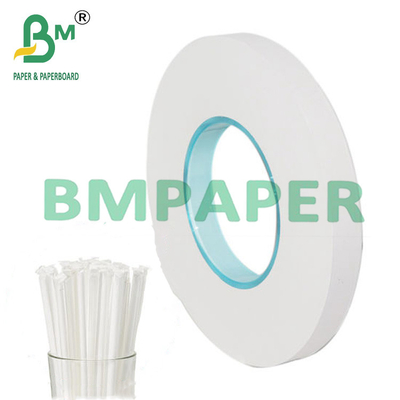 25 mm x 1000 m palhinhas de embalagem de qualidade alimentar Papel branco com rolo Jumbo 28g
