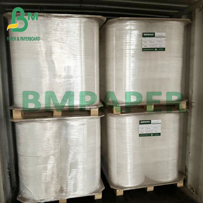 25 mm x 1000 m palhinhas de embalagem de qualidade alimentar Papel branco com rolo Jumbo 28g