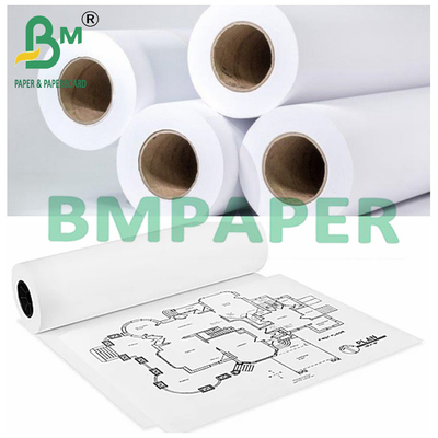 2 polegadas de núcleo de papel branco para planejamento de engenharia 24 &quot;x 50 metros 80gm