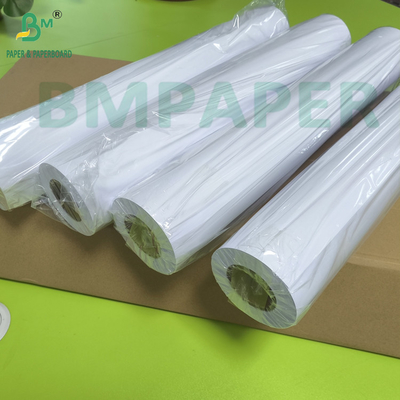 Papel de desenho de jato de tinta 30 X 150 CAD papel de rolha 80gsm para jato de tinta de formato largo