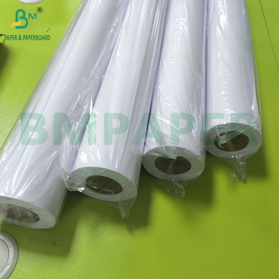 Papel de desenho de jato de tinta 30 X 150 CAD papel de rolha 80gsm para jato de tinta de formato largo