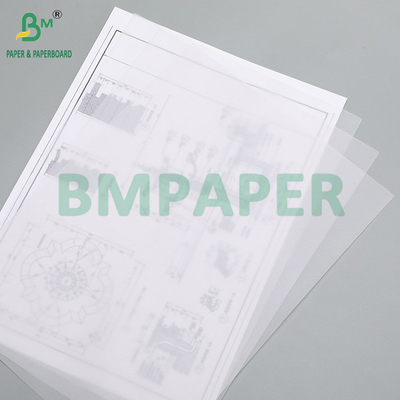 50g 83g Papel de rastreamento translúcido Papel de manteiga para CAD Excelente absorção de tinta