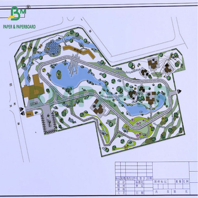 Papel CAD revestido de 28 lb 32 lb 1 rolo por embalagem 40' x 300ft 3' Core