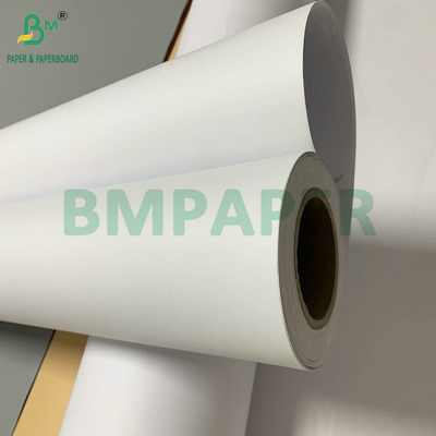 Papel branco sem revestimento de 20 lb CAD para impressão a jato de tinta 36 &quot;x 300&quot; 3 rolos por caixa