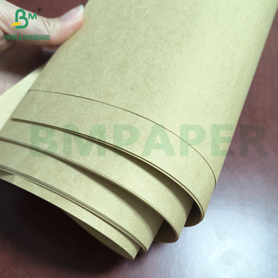 Cor natural 60gm 100gm 120gm Papel artesanal marrom para sacos de compras em folhas