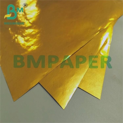 Papel de resistência ao molho dourado brilhante de 70 gm para etiquetas de bebidas 70 cm x 100 cm