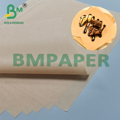 34 g 635 mm Largura Papel de revestimento não branqueado de qualidade alimentar com silicones à prova de gordura