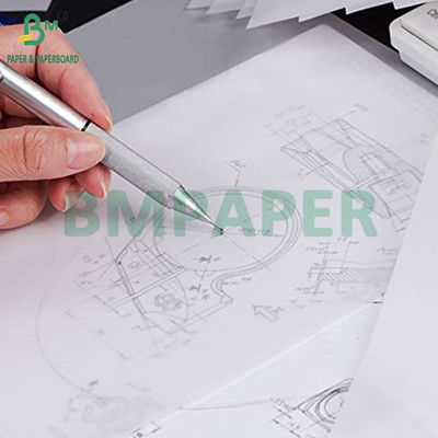 63gm 73gm Rolo de papel de rastreamento de esboço branco para artesanato de bricolage 18 x 24 polegadas