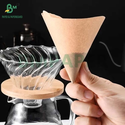 Papel de filtro natural de café castanho não branqueado biodegradável a altas temperaturas