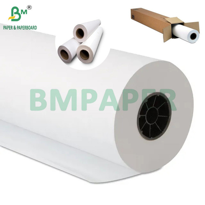 20lb de papel revestido com jato de tinta de alta qualidade rolos de papel CAD branco fosco 914mm x 30m