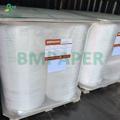 24 gm 28 gm Papel de embrulho branco simples para canudos 44 mm 53 mm de qualidade alimentar