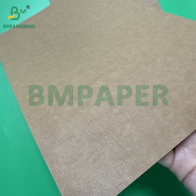 0.55mm 0.60mm Castanho escuro Rollos de papel kraft lavado para jeans Etiqueta 150cm X 100m