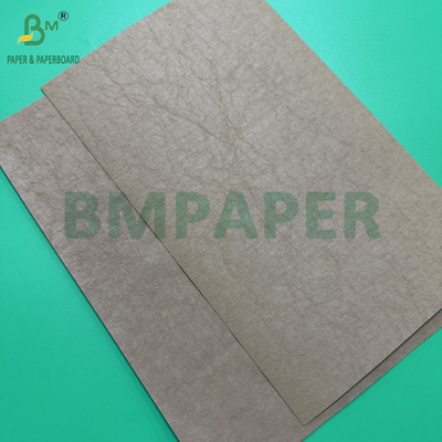 0.55mm 0.60mm Castanho escuro Rollos de papel kraft lavado para jeans Etiqueta 150cm X 100m
