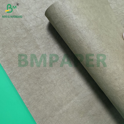 0.55mm 0.60mm Castanho escuro Rollos de papel kraft lavado para jeans Etiqueta 150cm X 100m