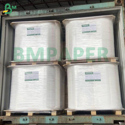 Papel de embalagem de palito de dente branco de qualidade alimentar Rolo 24 - 28GSM 26,5-32mm Largura Papel virgem Kraft biodegradável