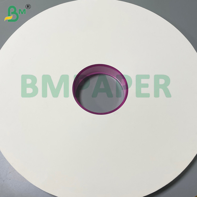 Papel de embalagem de palito de dente branco de qualidade alimentar Rolo 24 - 28GSM 26,5-32mm Largura Papel virgem Kraft biodegradável