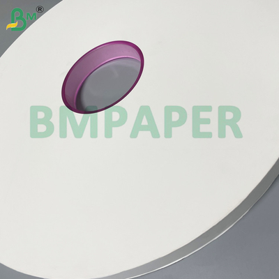 Papel de embalagem de palito de dente branco de qualidade alimentar Rolo 24 - 28GSM 26,5-32mm Largura Papel virgem Kraft biodegradável