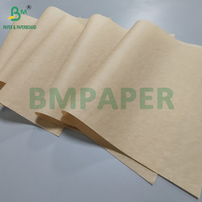 Papel à prova de gordura de silício não branqueado para frigideira a ar 40 x 60 cm