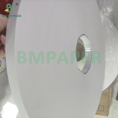 24 gm 28 gm Papel de embalagem de palha branco revestido de PE e imprimível 50 mm 44 mm
