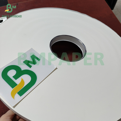 24 gm 28 gm Papel de embalagem de palha branco revestido de PE e imprimível 50 mm 44 mm