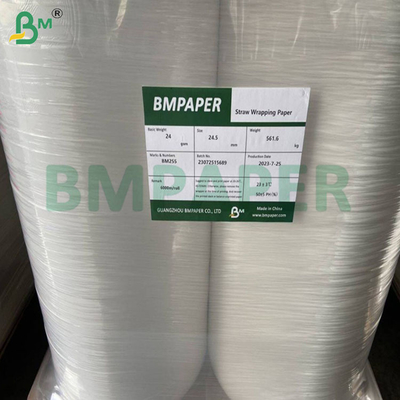 Papel para embalar palhinhas para contato com alimentos 24g 28g em 27mm 28mm 29mm