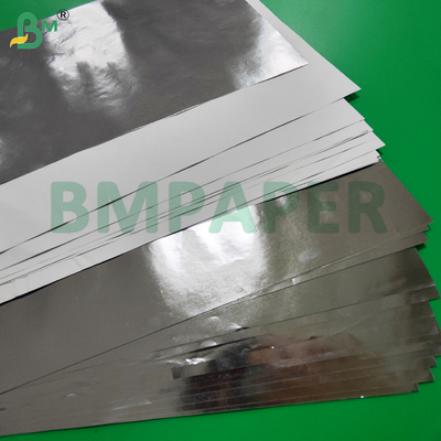 Papel de resistência ao molho metalizado de prata de alumínio de lado único para rótulo de cerveja 70g